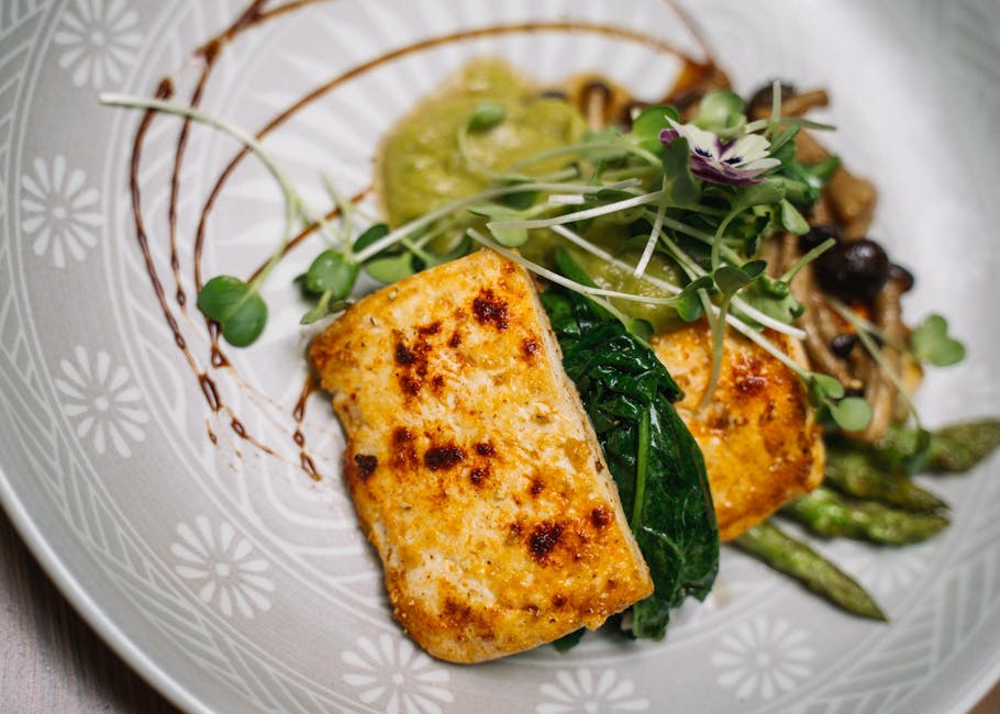 Delicious grilled tofu